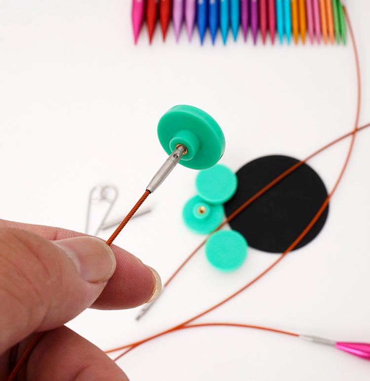 Aluminum Knitting Tools: Detachable 5.5cm Circular Sweater & Sleeve Needles Set