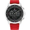 Historical Collection Luca Black Dial Red Silicone Men's Quartz Watch 1710490