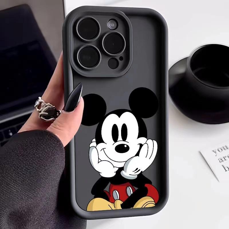 Dumb Mickey Is Suitable for Apple 16plus Mobile Phone Case 16promax Soft 13 New 12pro Cartoon X/xs