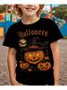 Children's Clothing Halloween Pumpkin Monster Graphic T-Shirt Boys Casual Short Sleeve Tee Halloween Gift for Kids Clothes 2-14Y