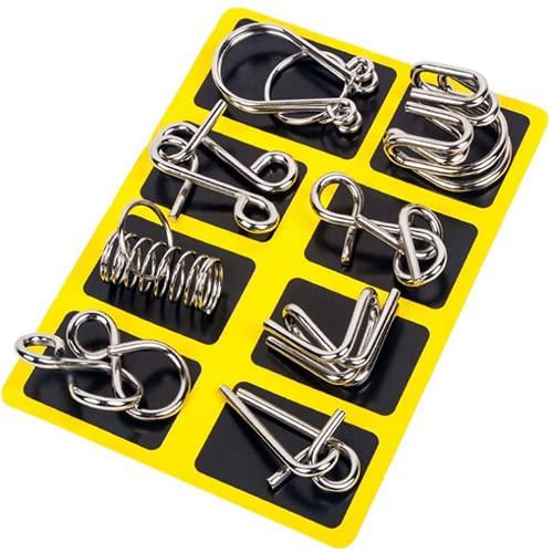 

RemarksJapan Wisdom Ring 8-Piece Set Educational Brain Training Puzzle Game Mystery Rings Hand Play Toy Riddle Solving