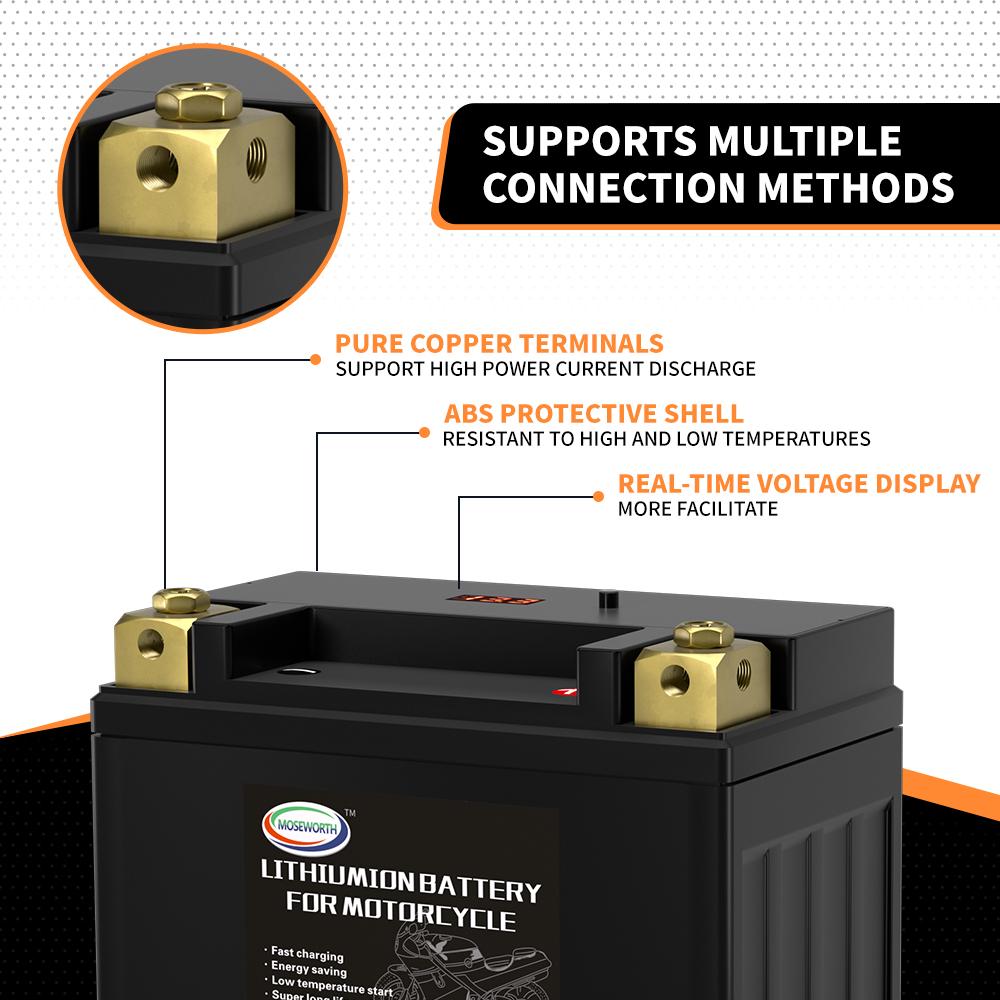 10S YTZ10S Lithium LiFePO4 Motorcycle Battery 12V 6Ah 420CCA Built in BMS Powersports Battery for ATV UTV Jet Ski Snowmobile