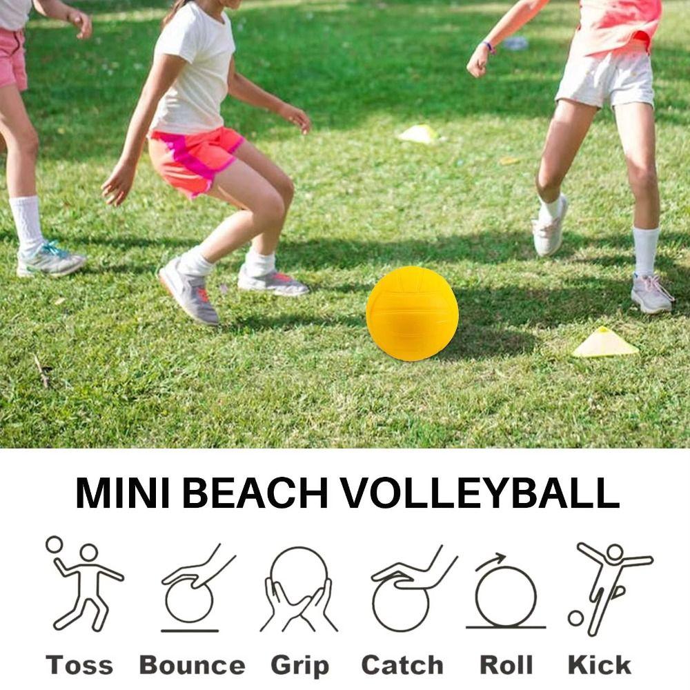 Strong Bounce Spike Game Ball With Pump Mini Volleyball Team Sports Round Net Ball Pool Lawn
