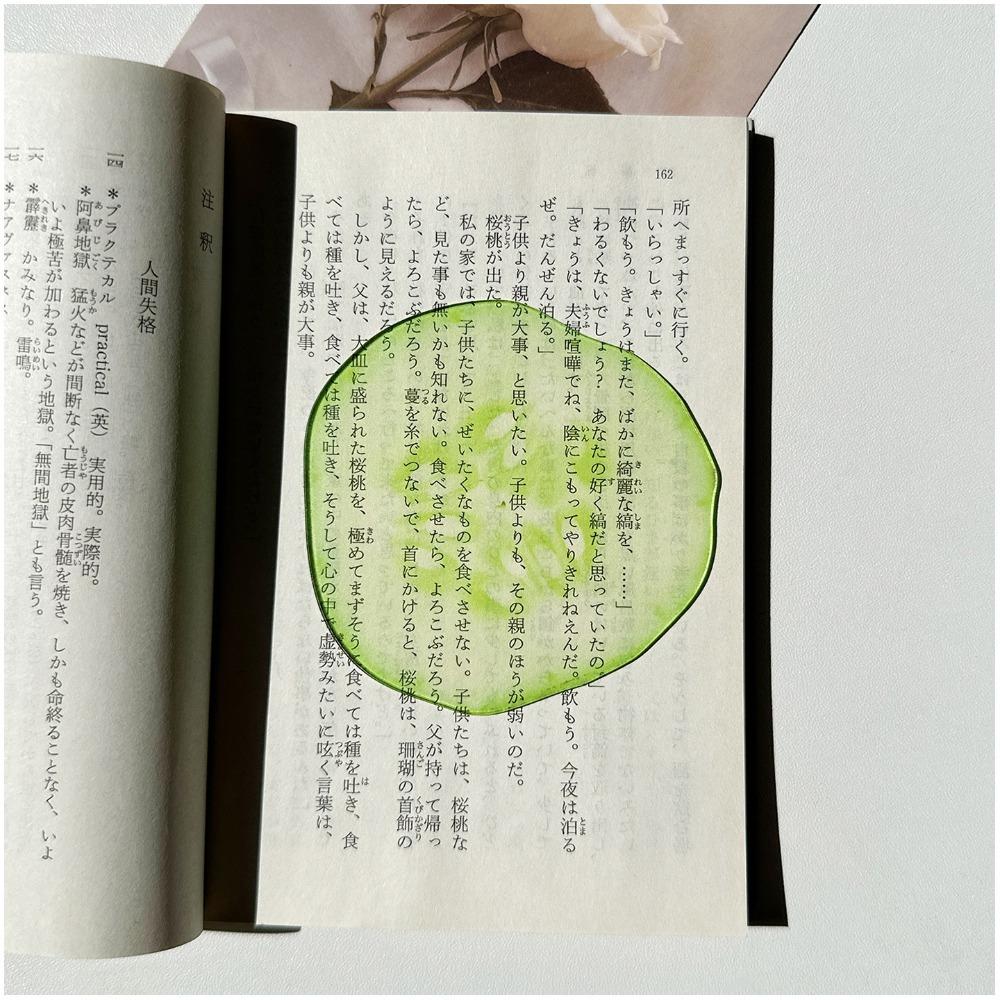 

Cartoon Acrylic Bookmark Simulation Fruit Transparent Book Reading Marker Clear Book Pages Mark Tool Reading Gift