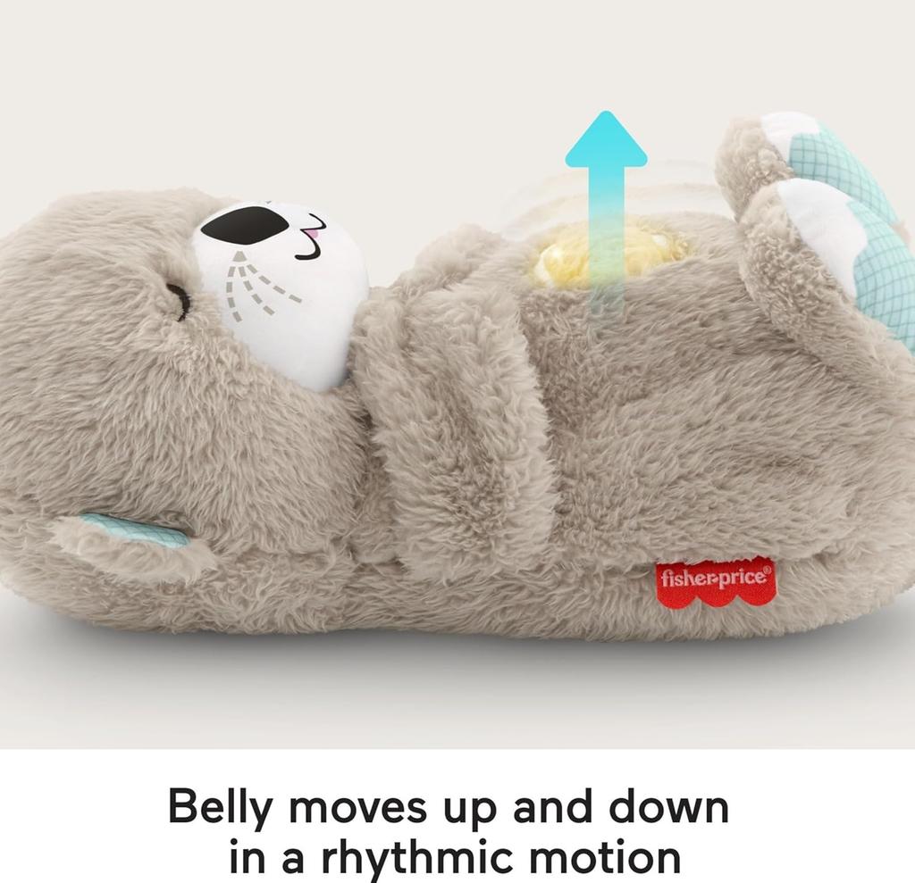 Baby Toy Soothe 'n Snuggle Otter Portable Plush Sound Machine with Music Lights & Breathing Motion for Newborns 0+ Months