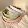 Colorful Plaid Small Hairband for Women, All-match Hairpin for Summer, High-end Hair Bun
