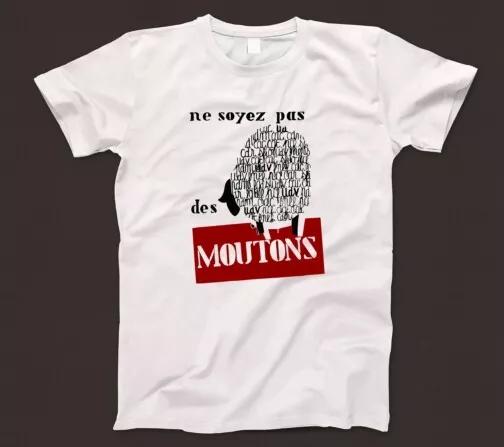 

Ne Soyez Pas des Moutons T Shirt 554 France 1960 s Don t Be Sheep Protest Poster M
