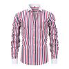 Men's Dress Shirts Stripe Long Sleeve Stretch Wrinkle-Free Formal Shirt Business Casual Button Down Shirts
