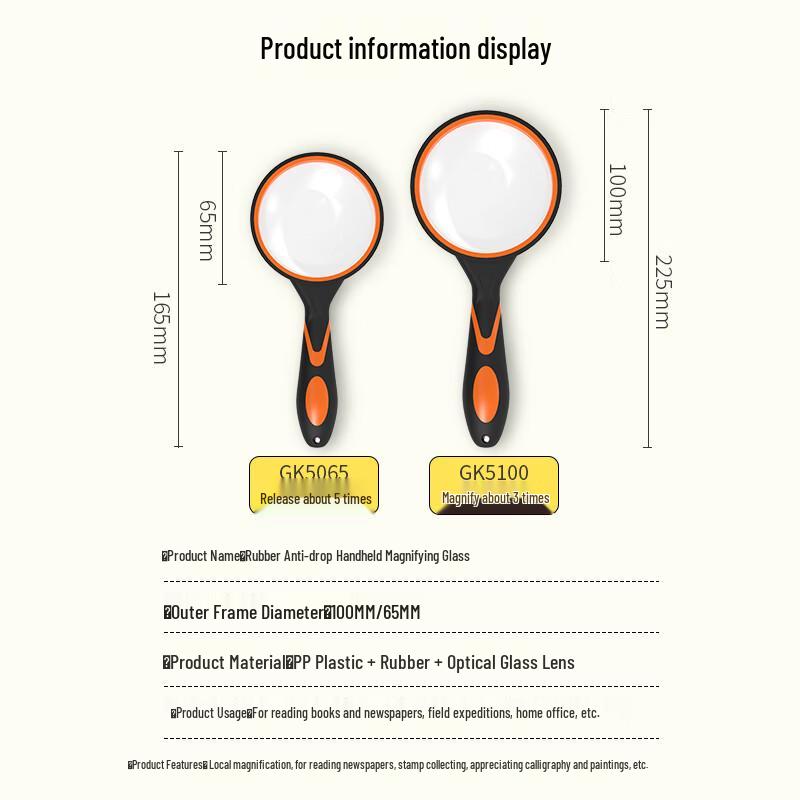 Handheld High-Magnification Reading Magnifier