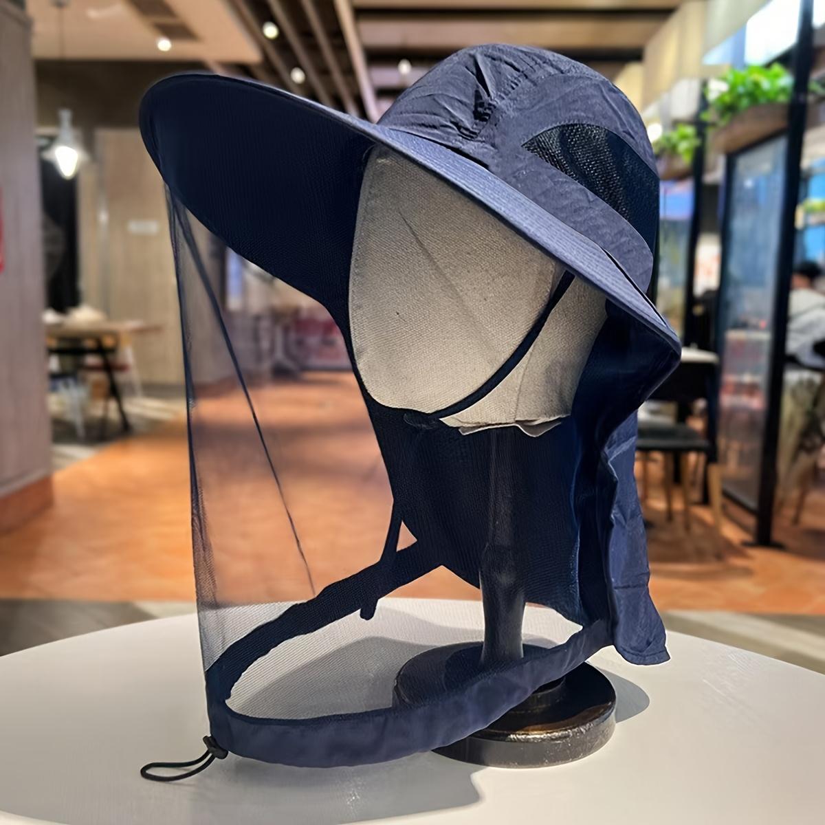 

Мужские и женские кепки от комаров, рыболовные кепки, солнцезащитные широкополые шляпы для альпинизма, защитные маски и шляпы чёрный