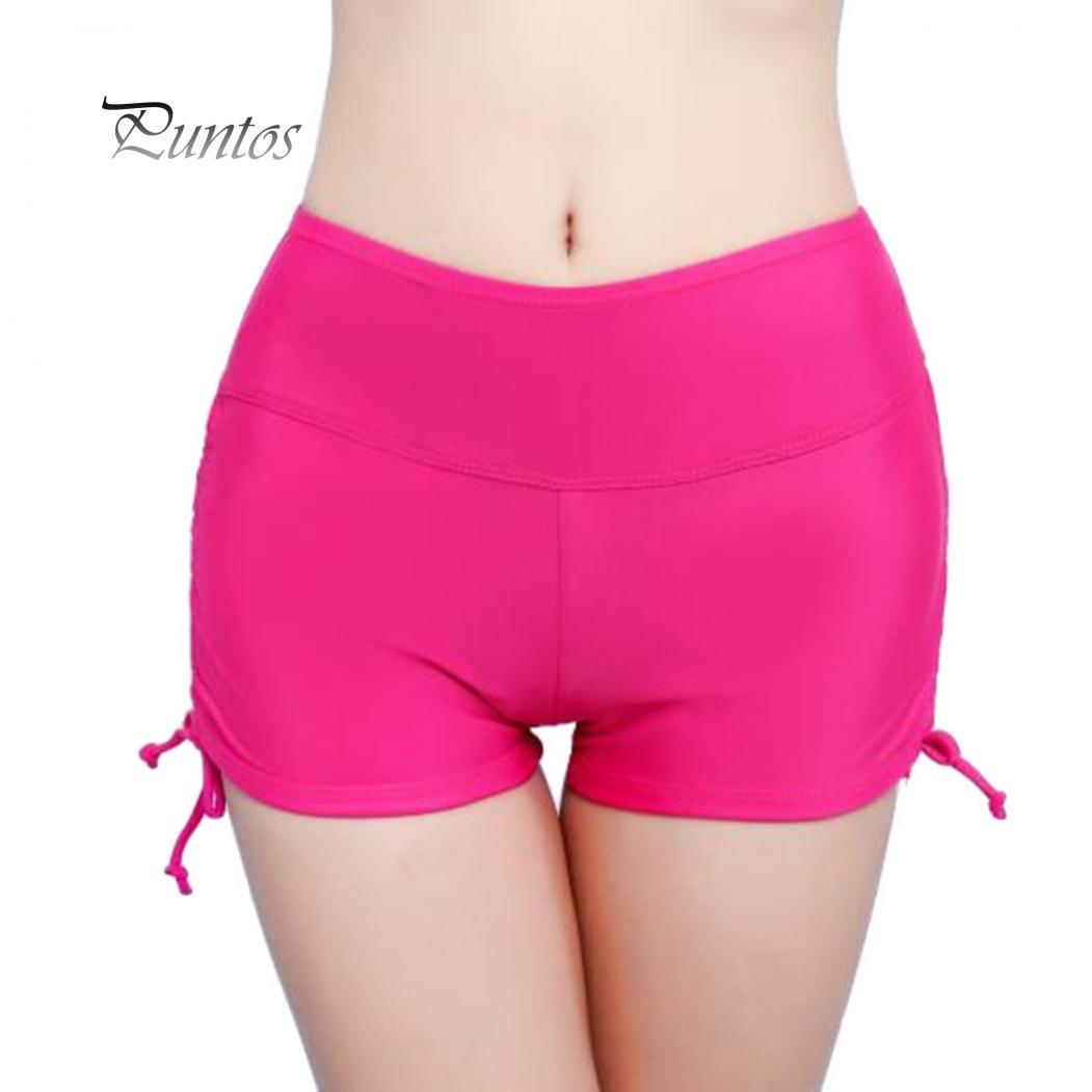 

Женские шорты для плаванья однотонного цвета L розы красного