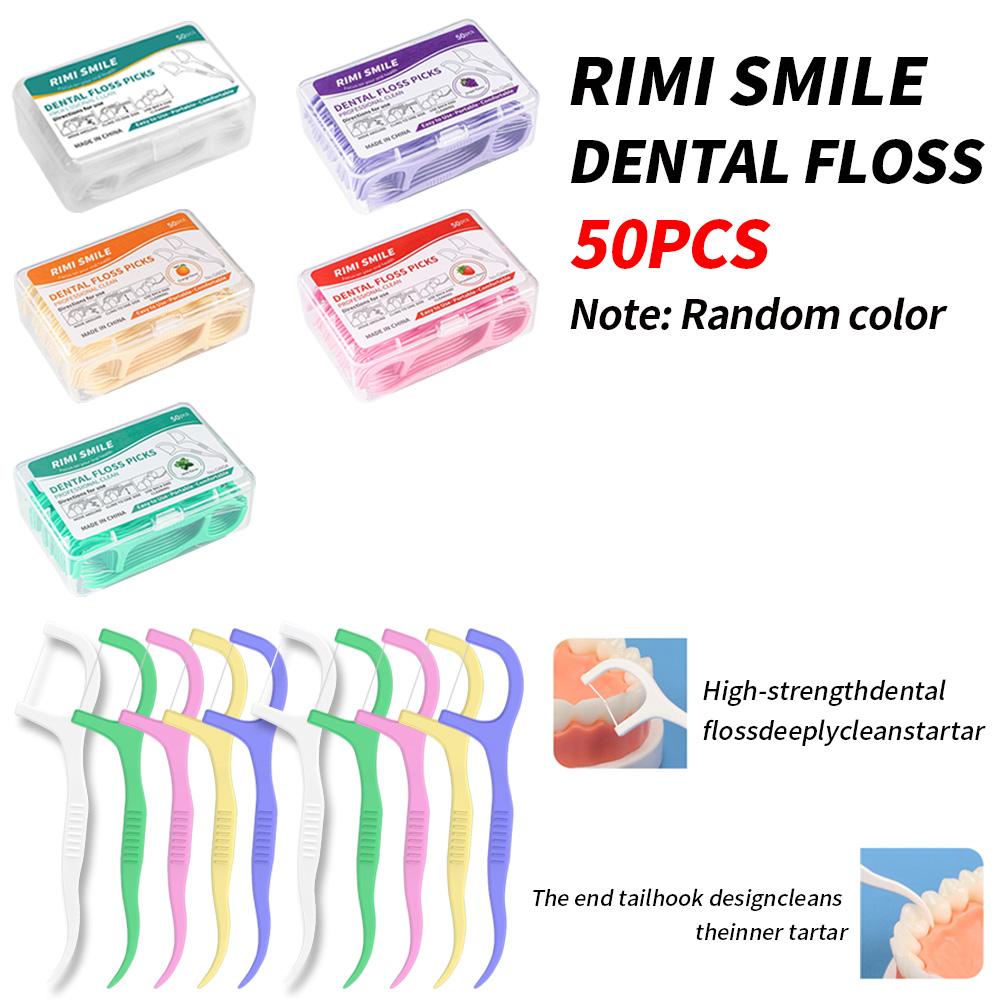 50/150/300/600/1000PSC-RIMI SMI Smooth Floss Stick - Clean interdental spaces with just one stick - Clean interdental floss stic