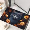 1Pcs Anti Fatigue Kitchen Rug, Cat Print Waterproof Non-Slip Thick Cushioned Mat Comfort Standing Mat
