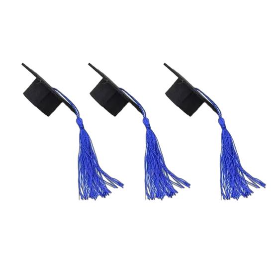 Mini Felt Graduation Cap Tassel Set DIY Party Decor for Bottles Cupcakes Cake Toppers Wine Bottle Accessories for Graduation Ceremony Photo Props