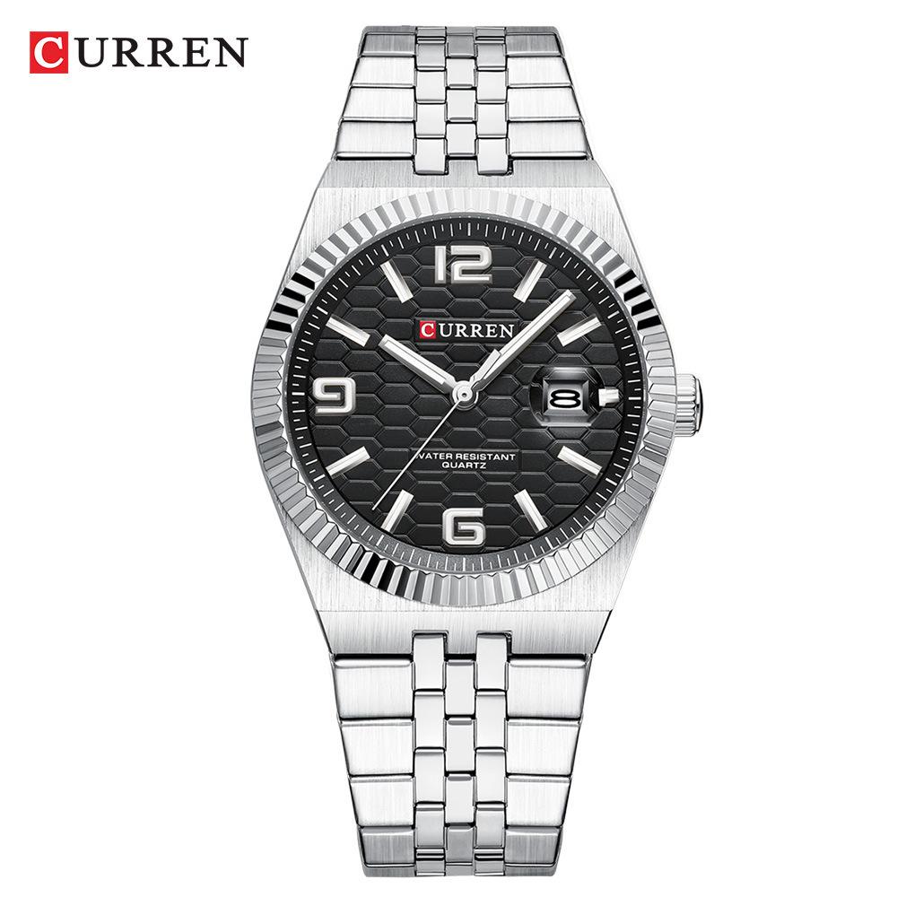 CURREN 8498 Men's Waterproof Quartz Business Watch with Round Digital Display