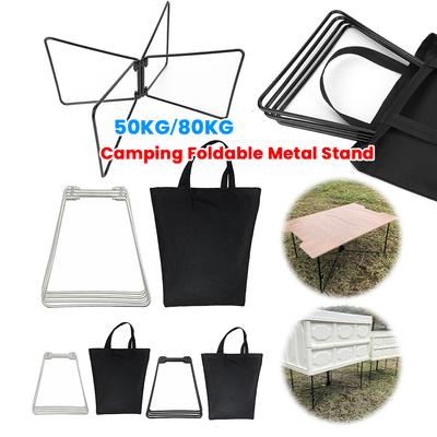 Camping Faltbarer Metallständer Kohlenstoffstahl Organizerbox Klappständer Outdoor Aufbewahrungsboxen Regale für Outdoor Picknick Angeln