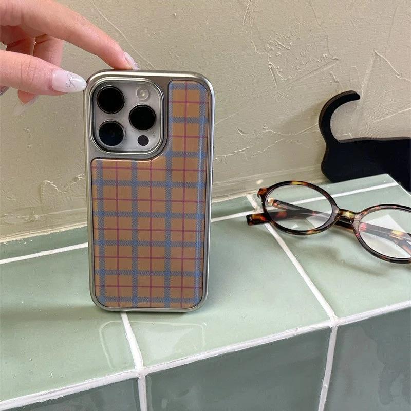Korean gentle style pattern for Apple 17/16 mobile phone case iPhone 14 electroplating 13 water condensation 12 sweet 15