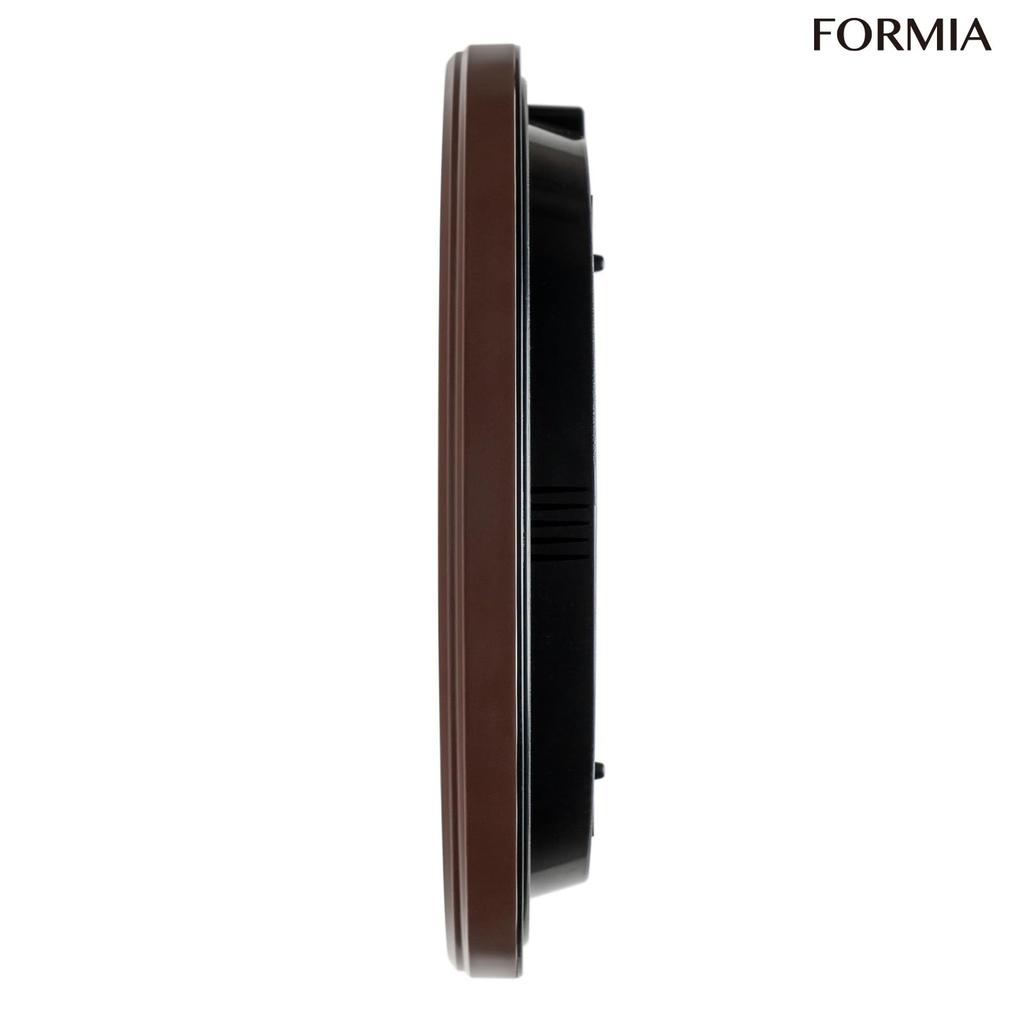 Nástěnné hodiny Formia, snadno čitelné, jednoduché, dětské, tiché, s nepřetržitou vteřinovou ručičkou, analogové, Hodogaya Electronic Sales, hnědé HWC-015W-BR