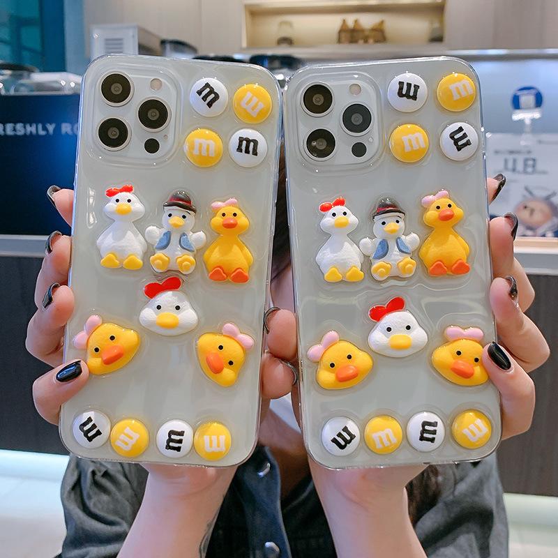 Iphone17Promax Case For Apple 16Plus Cute 14 Cartoon 13 Girl Internet Celebrity Duck 15