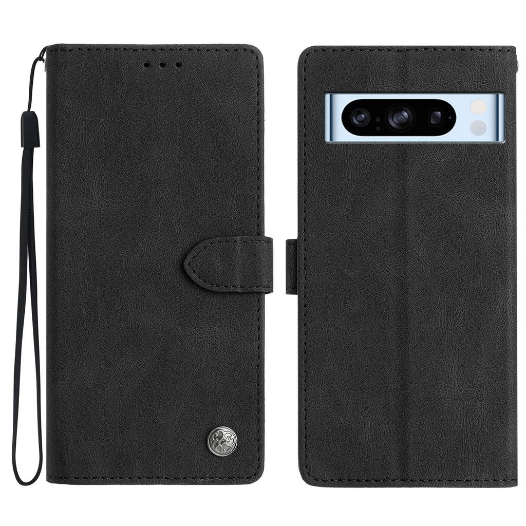 ForGoogle Pixel 8 Pro Leather Case Solid Color Phone Wallet Cover