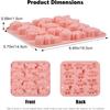 Dinosaur Silicone Mold, Food Grade Non-Stick Pink Chocolate Mold for Kids, 12-Cavity Flexible and Easy Release, BPA Free Baking Tray for Cake, Candy,