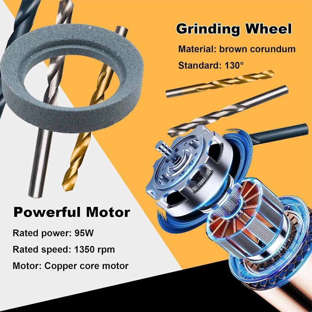 For 3‑12mm Twist Bits Grinding Drill Machine 19 Holes Electric Drill Bit Grinder  Drill Bit Grinder