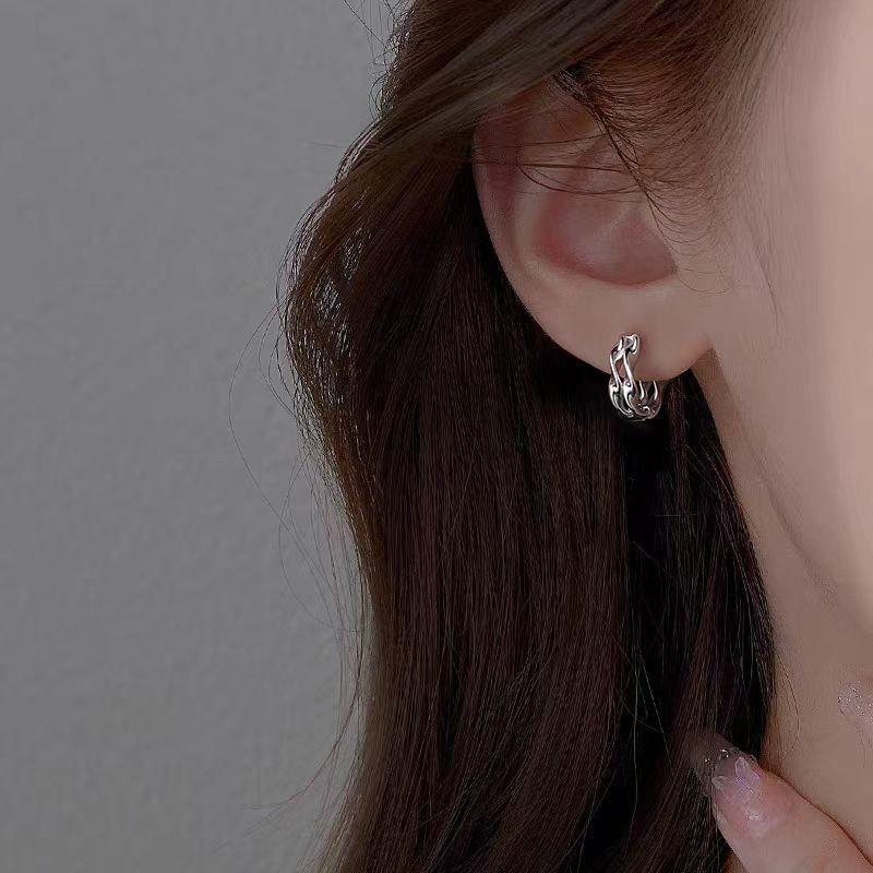 925 Sterling Silver Hoop Earrings: 2025 Modern Niche Design - Elegant & Luxurious for Women