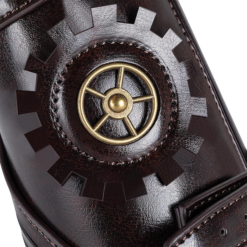 Bracelet Gantelet Médiéval En Simili Cuir - Style Rétro Gothique Punk - Taille Ajustable Pour Homme Et Femme