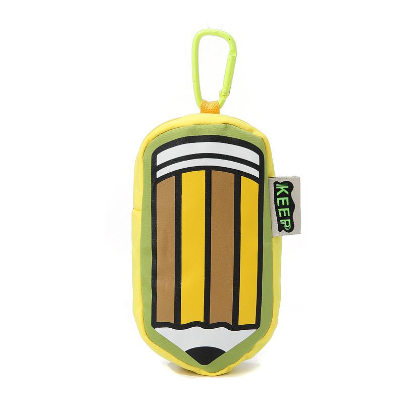 Creative Colour Blocking Pencil Bag Multifunctional Storage Bag Coin Purse ID Card Bag Pendant Student Stationery Kids Gift