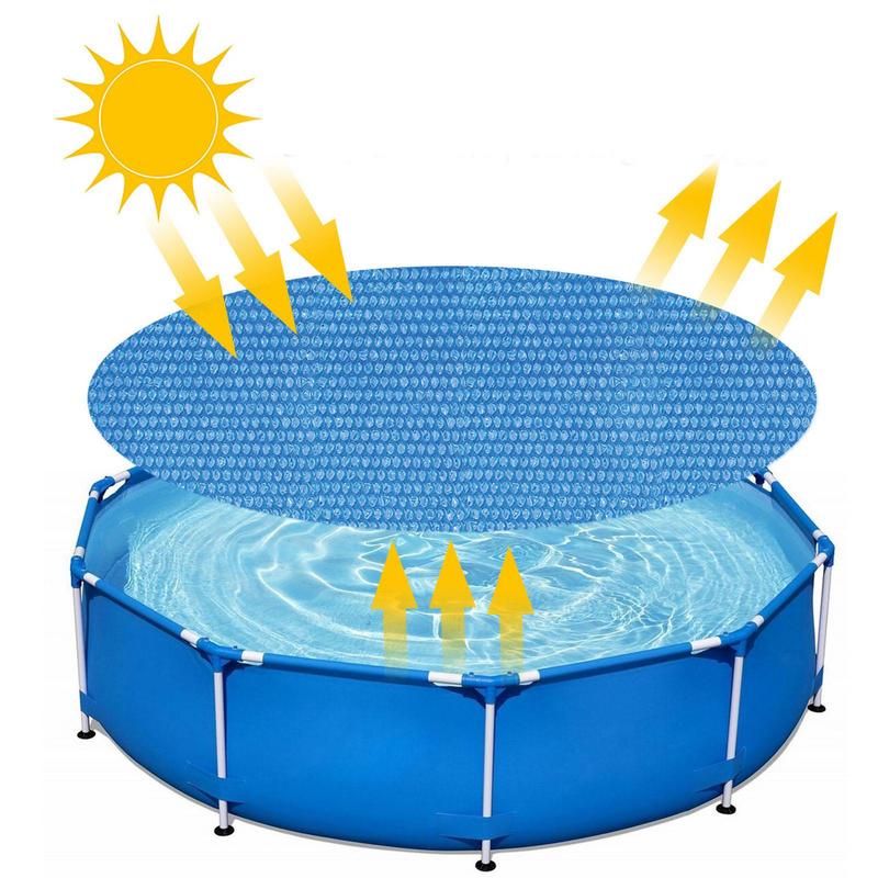 4/5/6/8/10ft Schwimmbad Solarabdeckung Wärmeisolierfolie Rundes Aufstellbecken Staubdichte Schutzabdeckung Whirlpooldecke