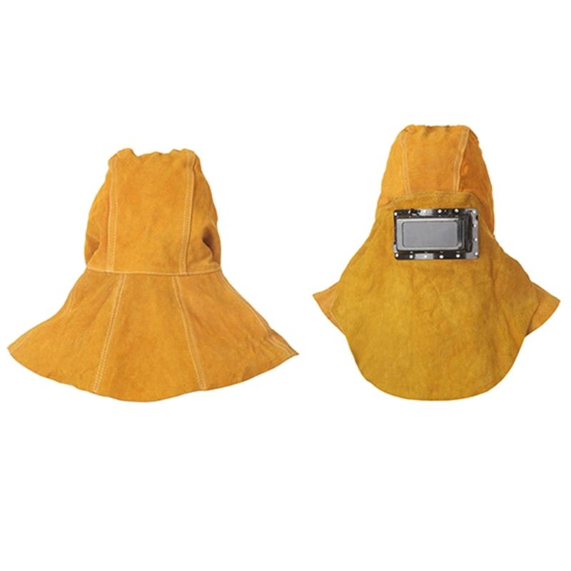 Lightweight Leather Welding Mask Complete Coverage Adjustable Welder Hood For Metalworking And Industrial Welding Safety