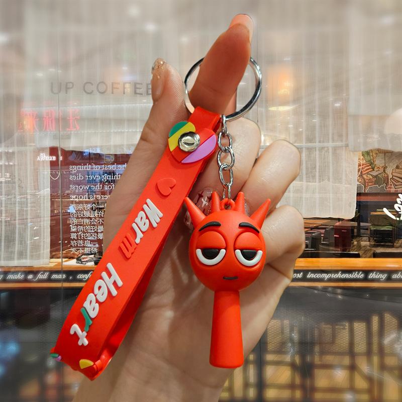 Cartoon Keychain Pendant, Wooden Stick Figure, Key Chain, Blind Box, Tide Play Pendant.