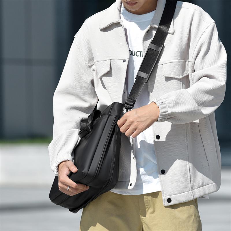 Men's Business Briefcase Large Capacity Handbag Oxford Crossbody Bag Commuter Shoulder Computer Bag