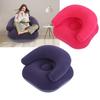 Inflatable Lounge Chair Blow Up Portable Couch Single Sofa with Armrest for Home Office Balcony Floor Seating PVC Flocking