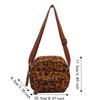 Borsa a Spalla Stampa Leopardo Retrò Borsa Quadrata Piccola Multitasche Borsa a Tracolla in Velluto per il Pendolarismo