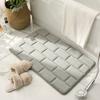Tile Pattern Embossing Bathroom Mat Bath Non-slip Carpets In Wash Basin Bathtub Side Floor Rug Shower Room Doormat Memory Foam 3D Pad