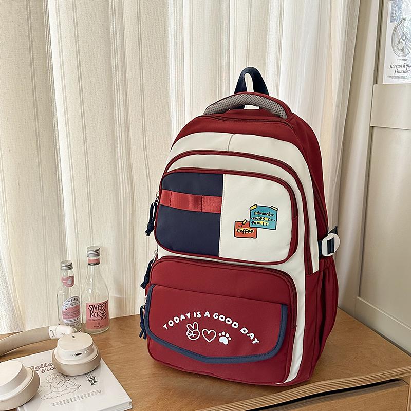 Campus Rucksack mit großer Kapazität, leicht, mit Farbkontrast, Mädchenrucksack, Kinderrucksack