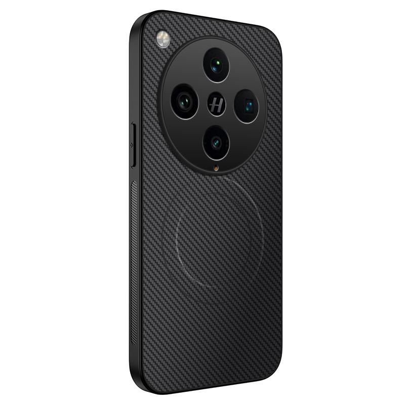 Carbon Fiber Magnetic Case For Oppo Find X8 FindX8 Pro X8Pro Hard Matte Back Camera Protector Shockproof TPU Shell