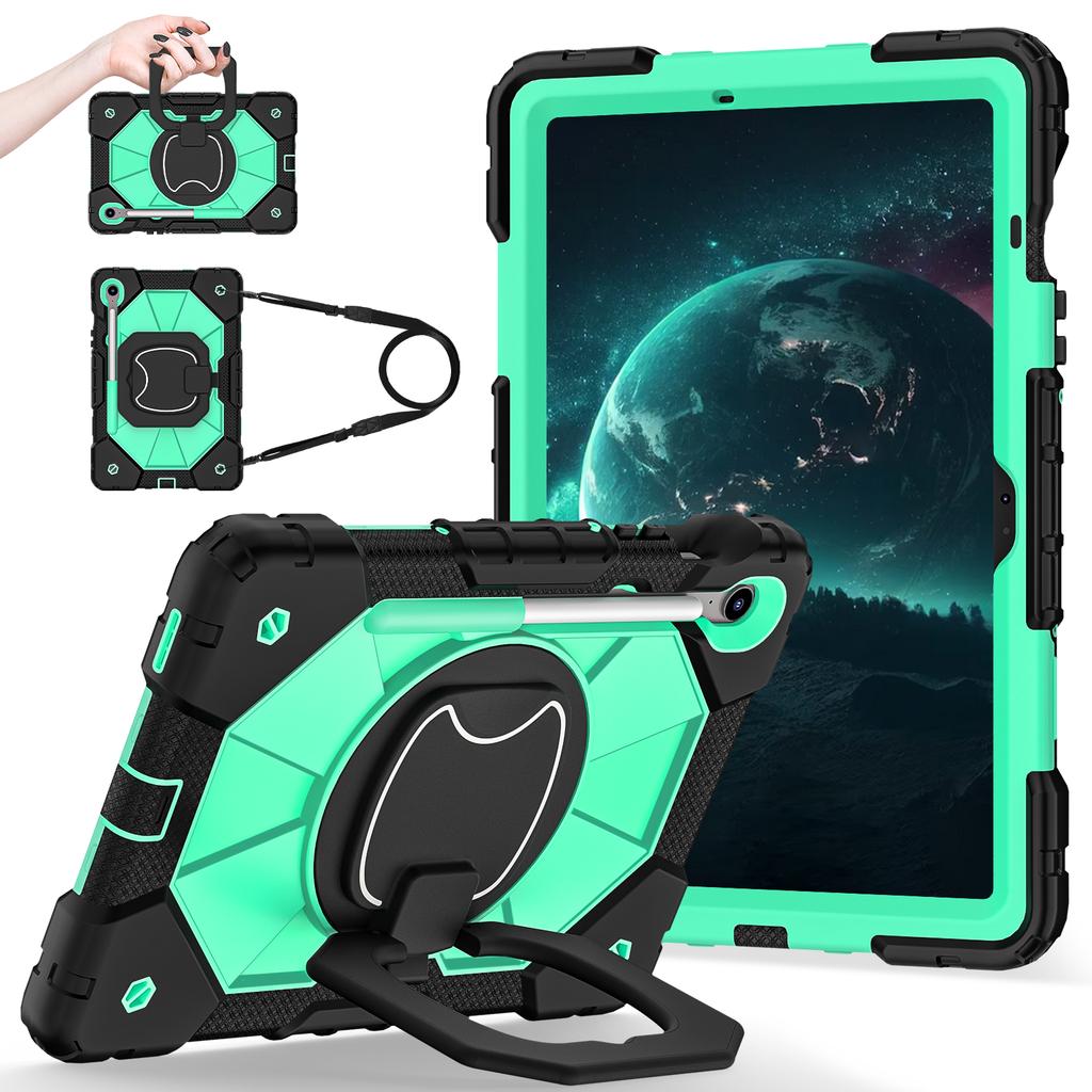 Rotating Stand Case Universal for Galaxy Tab S10 Lite S9 FE SM-400 X406 X520 X526B X510 X516B X710 X716B Heavy Duty Handle Cover