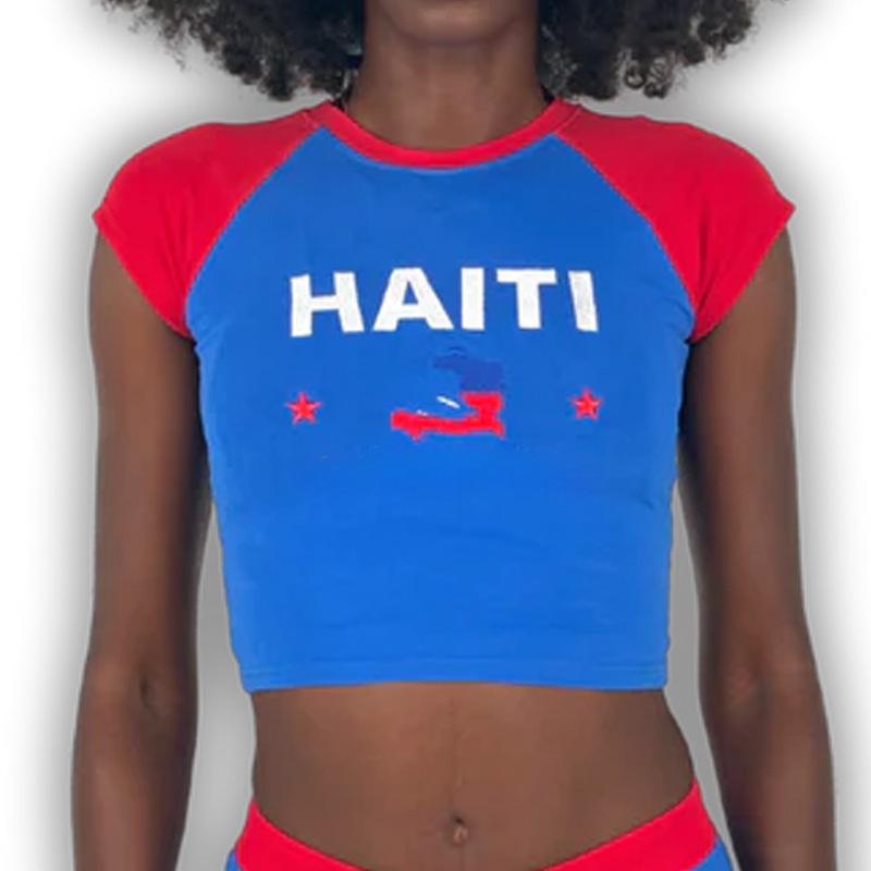 Damski crop top slim fit w stylu Y2K - Streetwear w stylu europejskim i amerykańskim