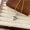 Copper Color Solid Small Heart Pendant Necklace  Snake Chain For Women Wedding Charm Fashion Jewelry