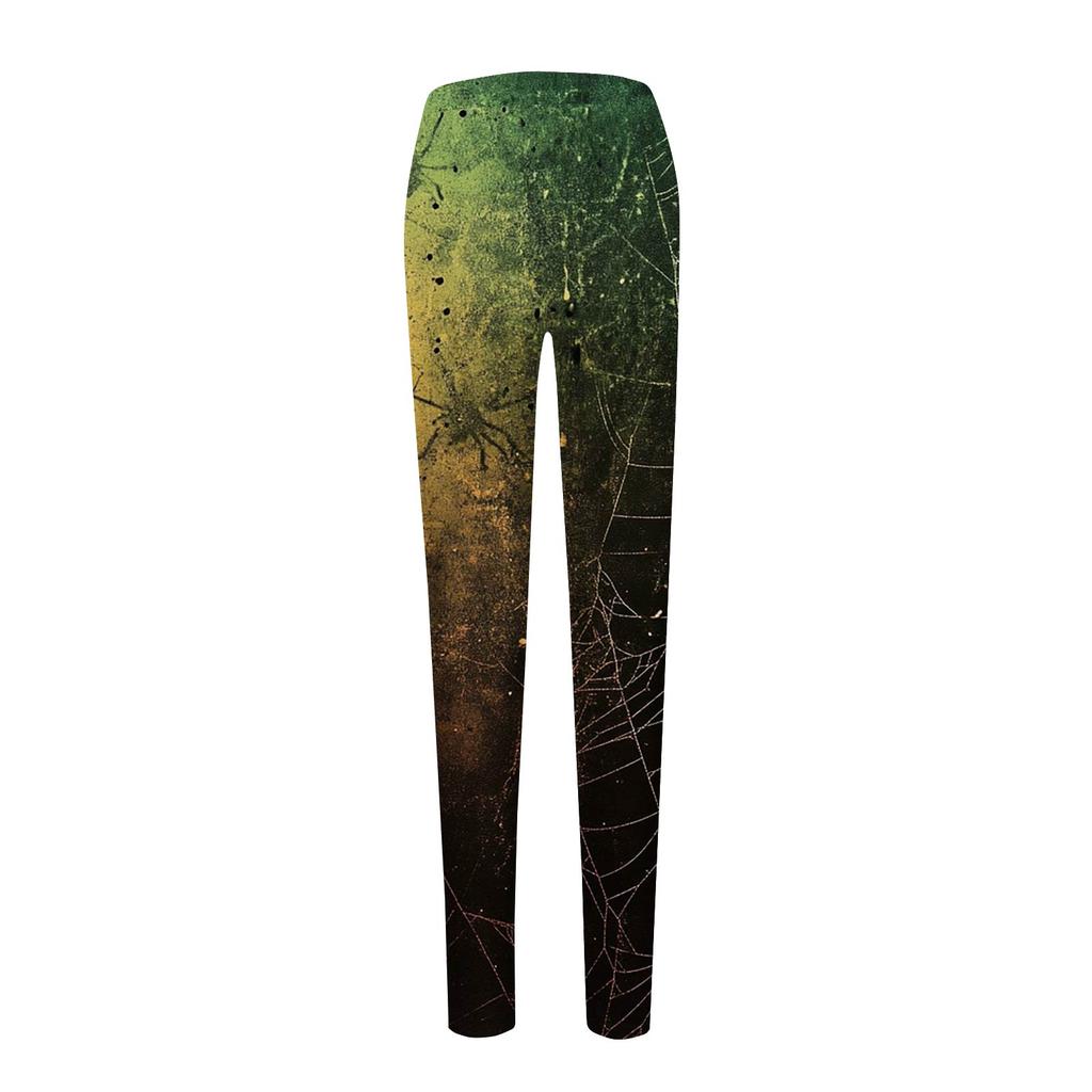 Women's Pants Halloween Printed Stretchy Soft Bottoms Casual Home Sleeping Pants