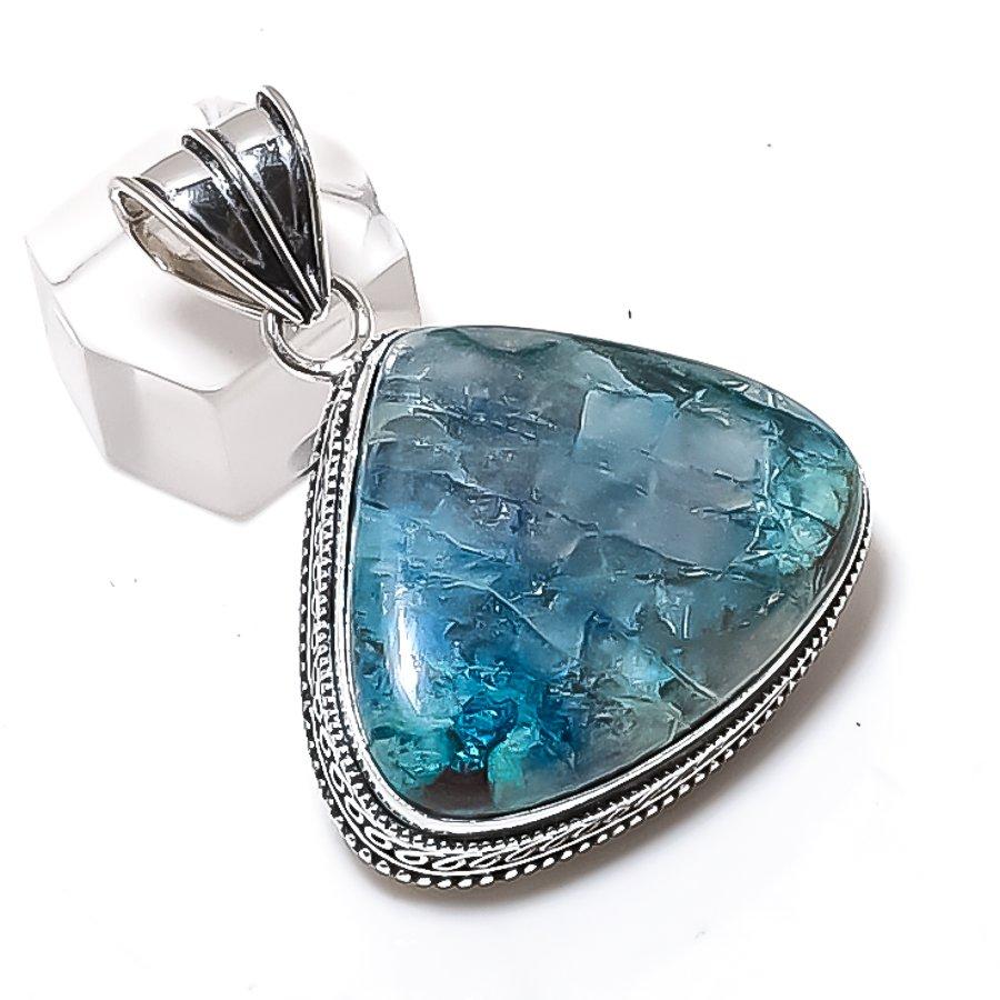 

Natural Quantum Quatrro Gemstone 925 Sterling Silver Jewelry Pendant 1.85 v7V37