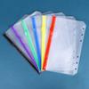 10pcs A6 6-Hole Binder Pockets Waterproof PVC Cash Budget Envelopes Zipper Binder Pouches for Notebook Planner Journey Binders