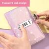 Organizzatore di Contanti a 50 Tasche Blocco Note con Serratura a Password Album per Raccolta Denaro per Gestione Banconote Ricevute Buoni