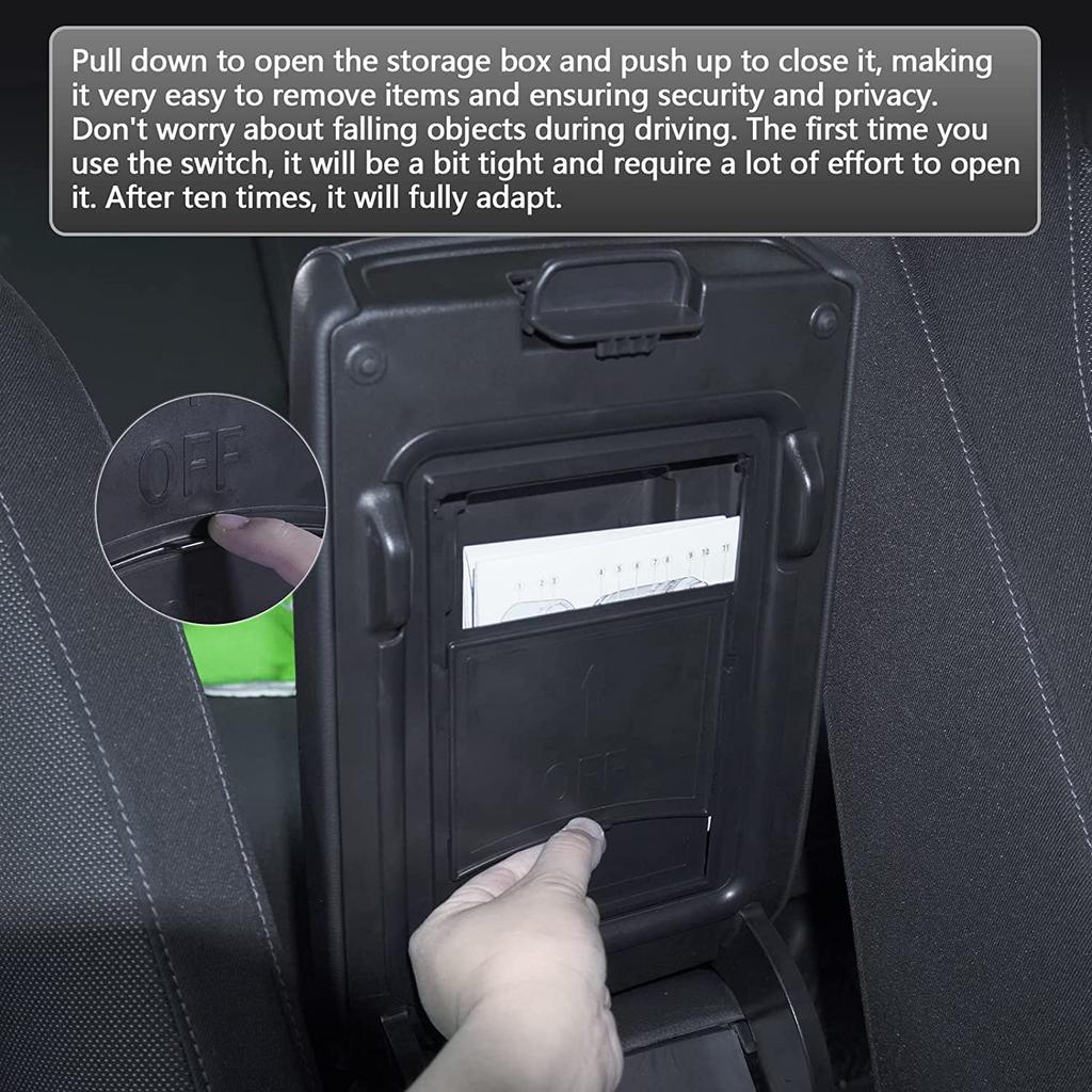 Armrest Storage Box for Honda CR-V 2023 2024,Center Console Organizer Tray with Sliding Cover,Interior Accessories Car Secondary Storage