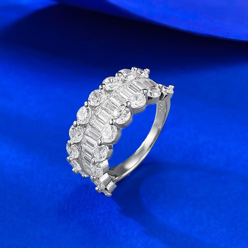 

Xian Can 2026 S925 Silver Pave-set Square Diamond Ring: Simple, Fashionable, High-End Style Size 7