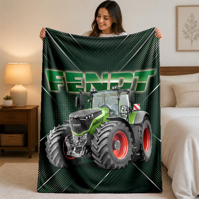 Fendt Print Flannel Blanket Cozy Lightweight Plush Throw Blanket For Bed Sofa Household Use