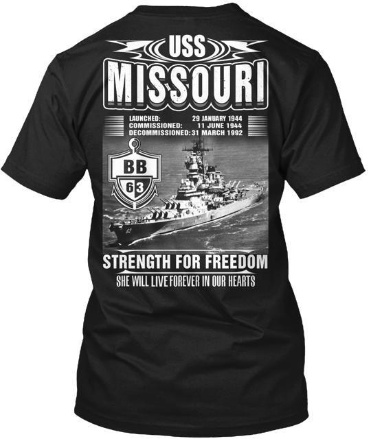 USS Missouri BB 63 Tričko Vyrobeno v USA Velikost S až 5XL