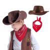 Westliches Cowboy-Kostüm für Kinder Cowboyhüte Bandana-Set Halloween Kostümzubehör Western-Outfits Geschenke